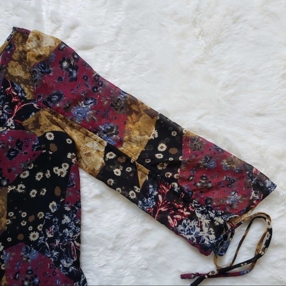 Bcbgeneration New Patchwork Floral Boho Dress Xs - image 6